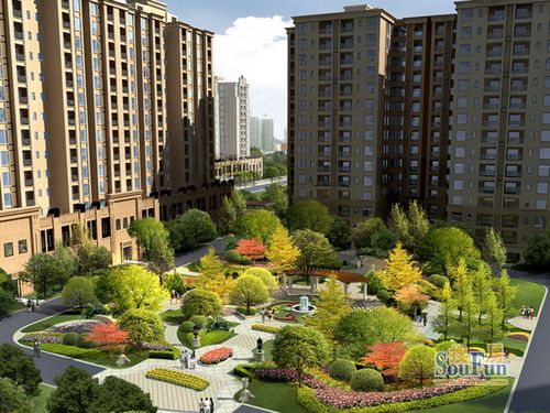 大成郡效果图东区中庭-米勒花园